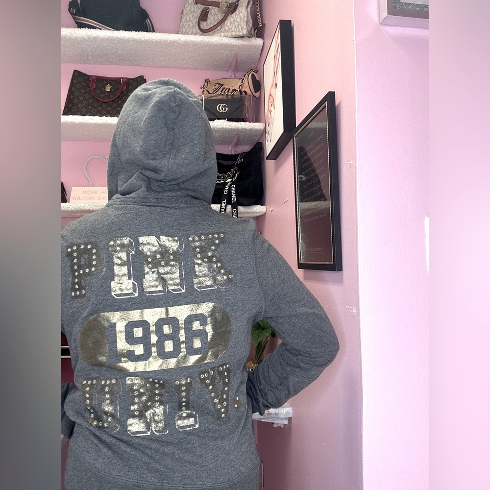 PINK Victoria secret zipper up hoodie